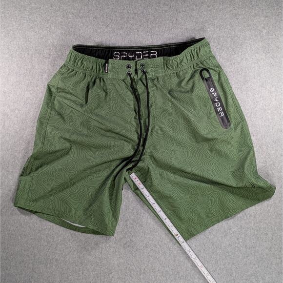 Spyder Swim-Surf -Sand -Sun Men's UV Protection Mesh Liner Swim Trunk Green - Picture 14 of 15